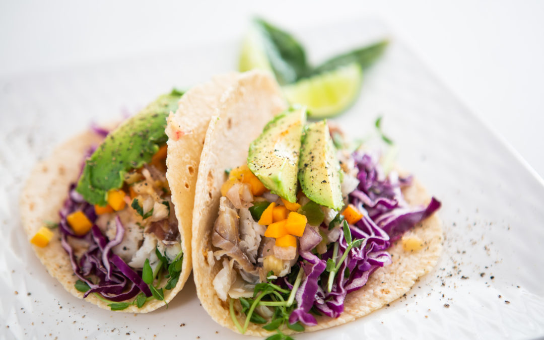Halibut Tacos with Cole Slaw